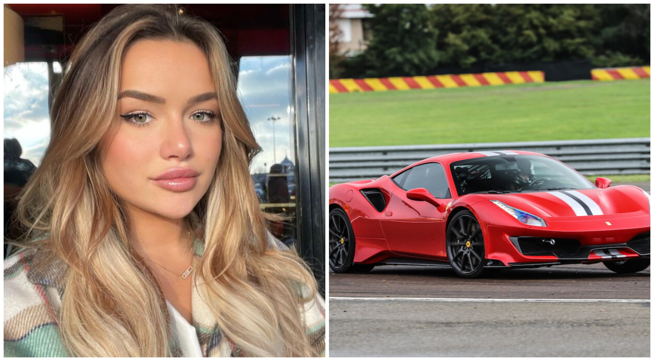 Victoria Mehault : très excitée, elle prend des risques en conduisant une Ferrari