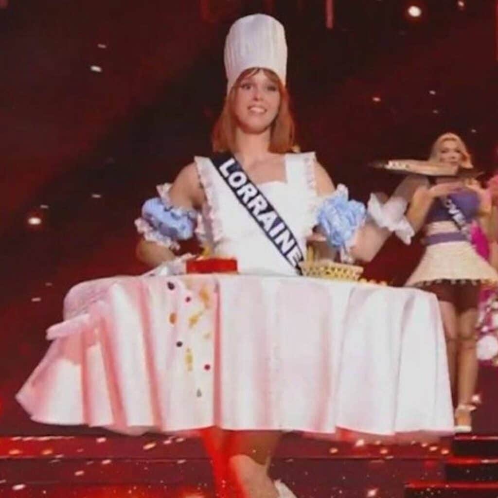 Miss France 2024 : la raison pour laquelle Miss Lorraine était habillée en table