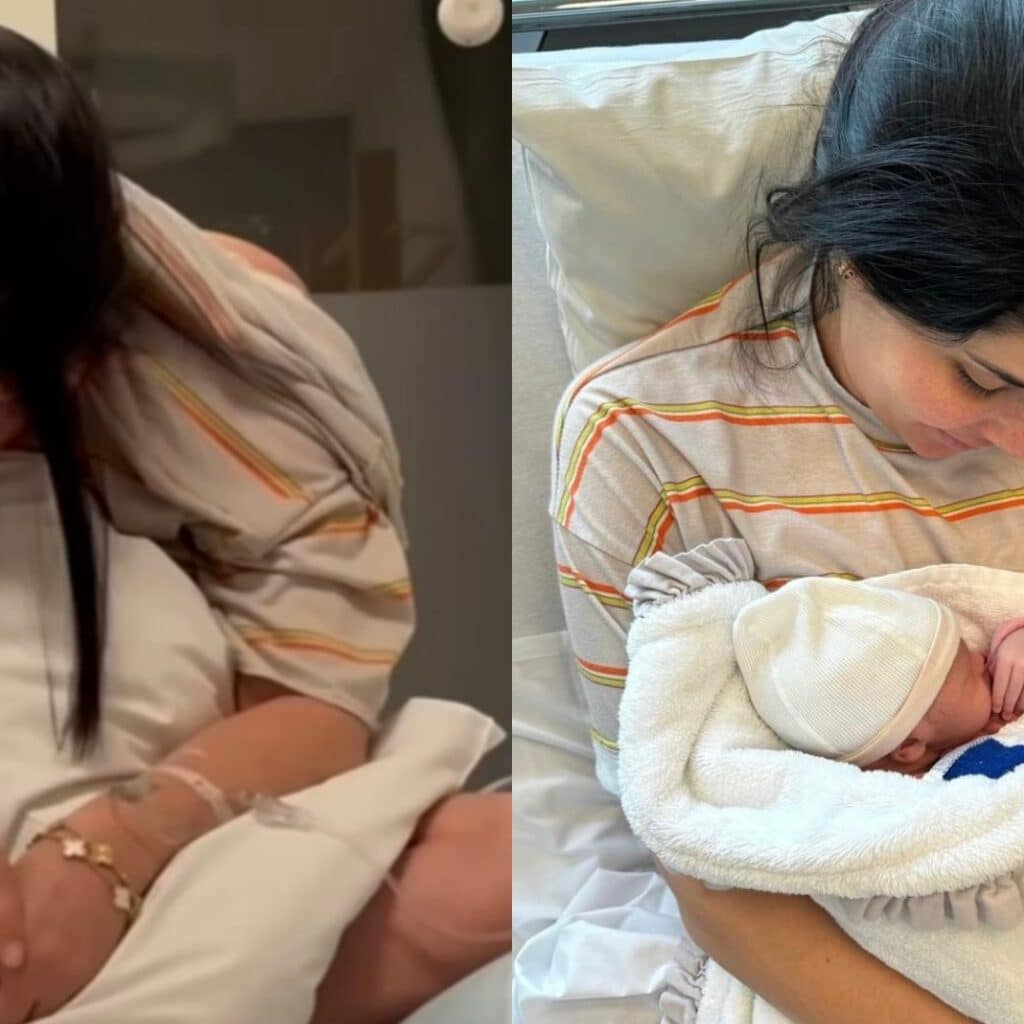 Coralie Porrovecchio : maman d'une petite Sleylee, elle montre une vidéo de son accouchement