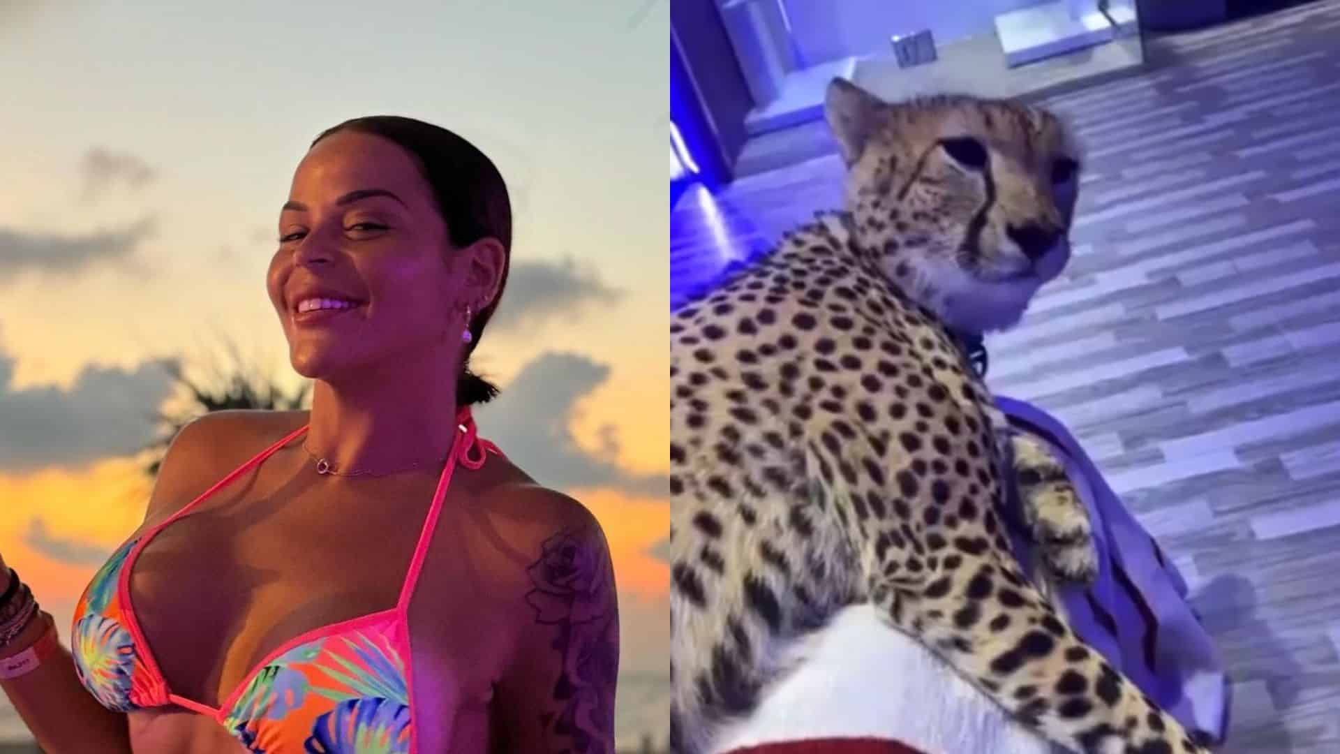 Sarah Fraisou : elle se filme avec un guépard et manque de "perdre son visage"