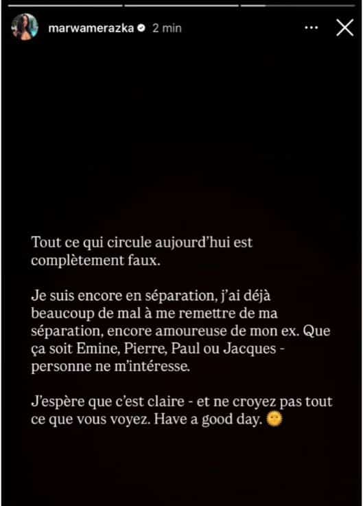 Marwa Merazka : en rapprochement avec Emine et toujours en contact avec Vincent Queijo ?