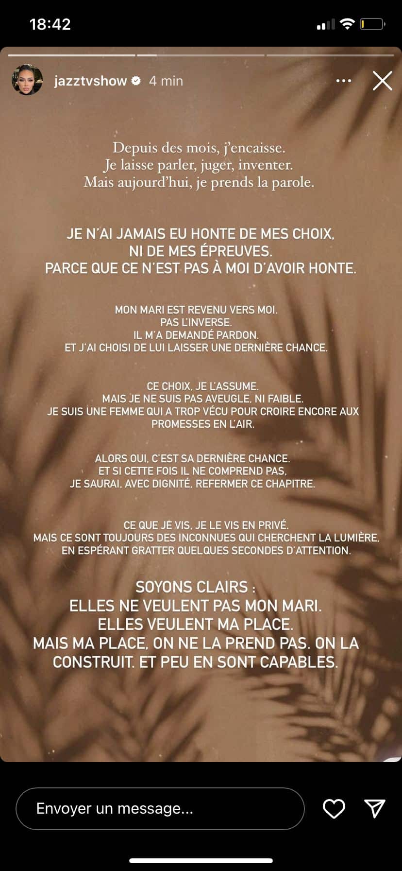 Jazz Correia : après l'infidélité de son mari Laurent, elle le menace publiquement