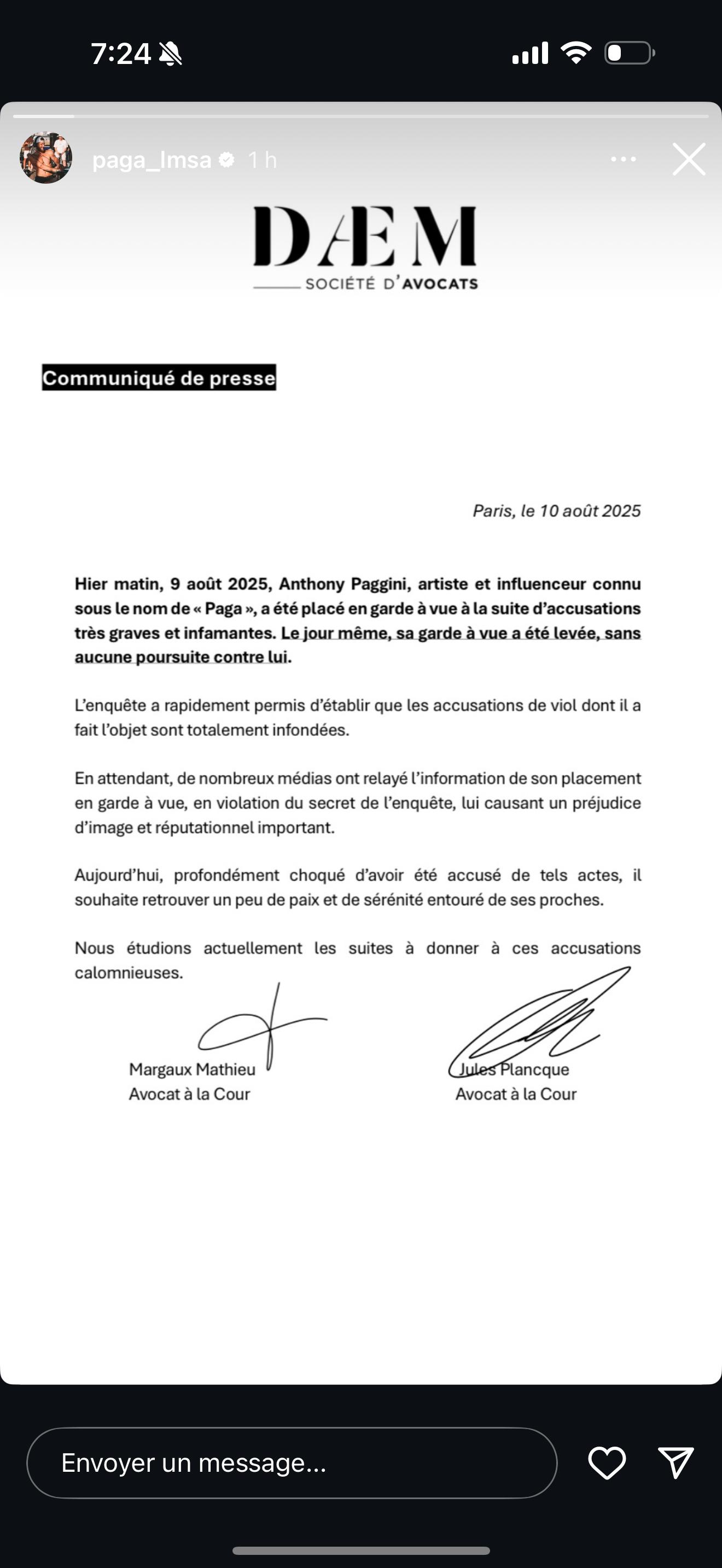 Paga accusé du pire : il sort du silence pour la première fois