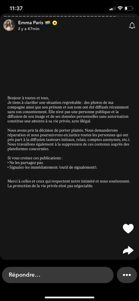 Emma Paris : de nouveau en couple, elle porte déjà plainte