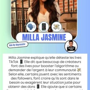 Milla Jasmine : remontée contre Julien Tanti, elle le tacle sévèrement face caméra