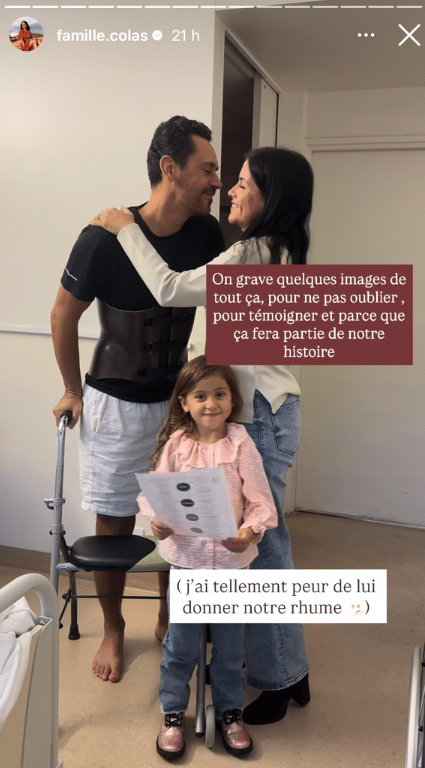Familles nombreuses : premier cliché d’Olivier Colas debout, après plus d’un mois sans marcher