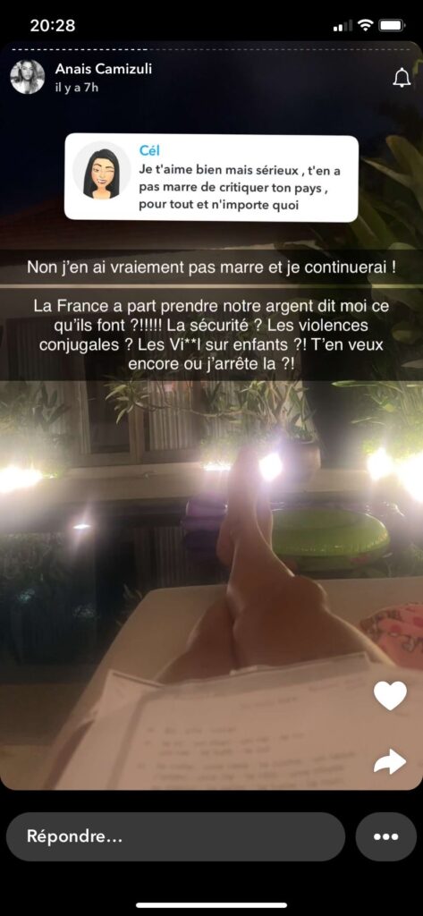 Anaïz Camizuli : la candidate ne supporte plus la France et le fait savoir