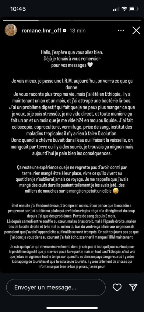 Romane (Les Apprentis Aventuriers) : son voyage en Ethiopie tourne au cauchemar, elle craint pour sa vie