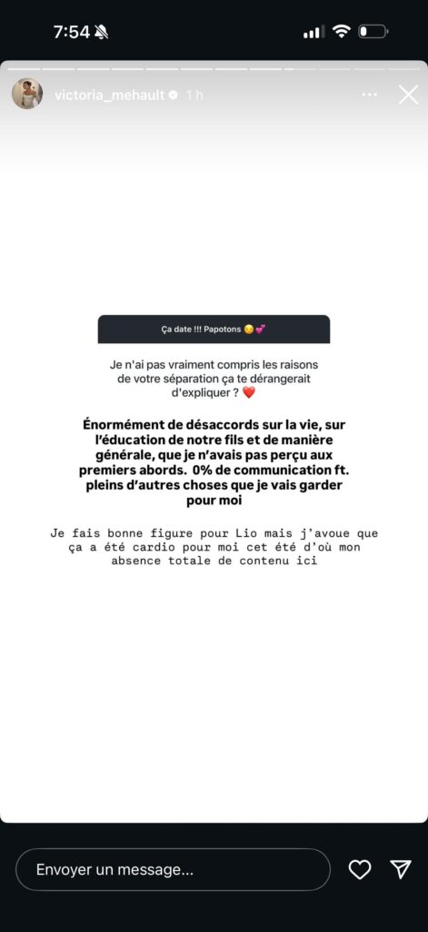 Victoria Mehault séparée du père de son fils : elle le tacle, il lui répond 