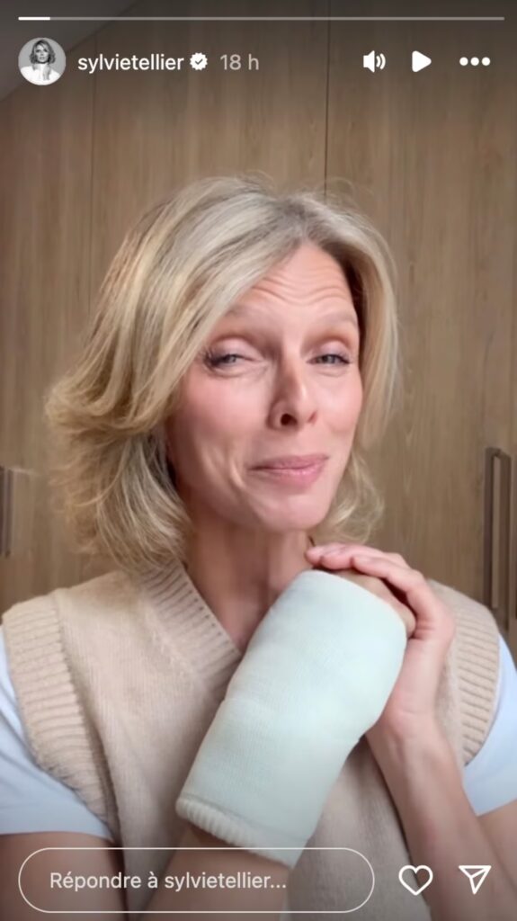 Sylvie Tellier : l’ancienne Miss explique pourquoi elle a la main dans le plâtre