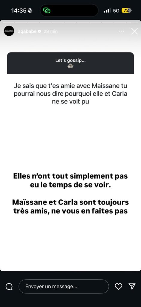 Maissane : en froid avec Carla Moreau ?