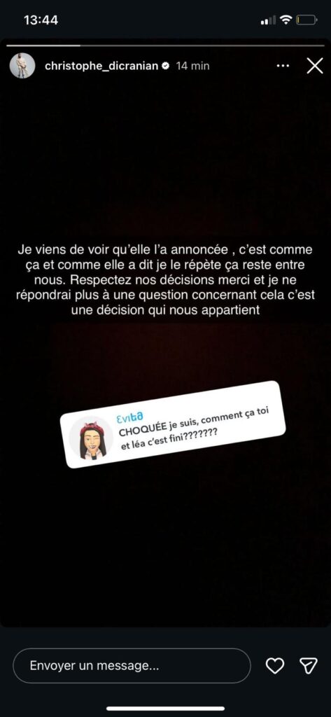 Liam Di Benedetto : elle annonce sa rupture brutale avec son mari Christophe Dicranian
