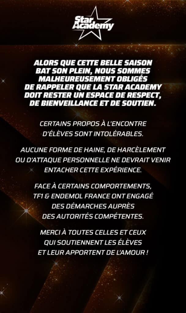 Le copain de Lily (Star Academy) en colère accuse la production de triche