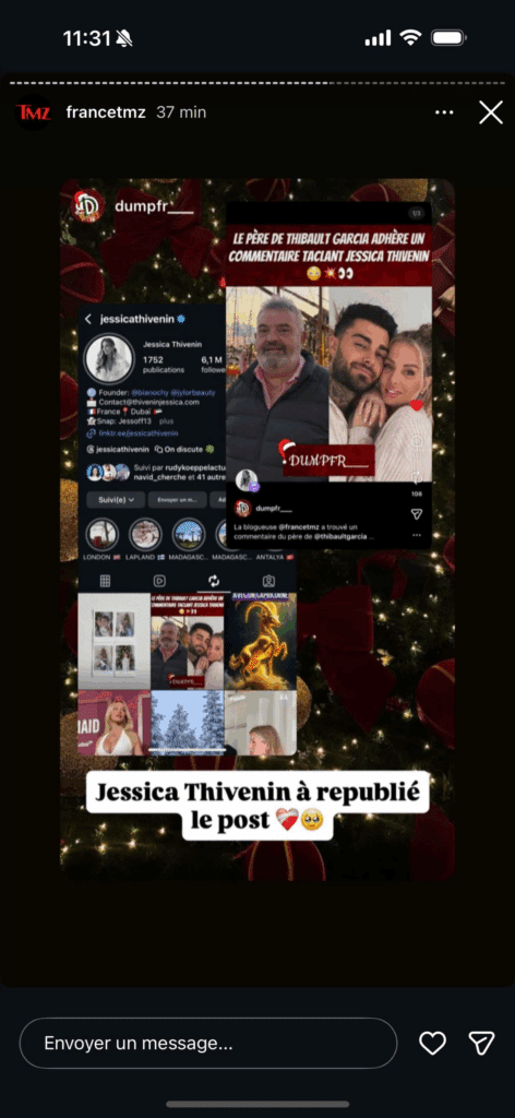 Jessica Thivenin : taclée par le papa de Thibault, elle l'affiche sur les réseaux sociaux