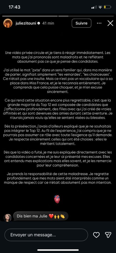 Miss France 2026 : Miss Provence et Miss Aquitaine surprises en train d'insulter les 12 Miss qualifiées, elles s’expliquent  