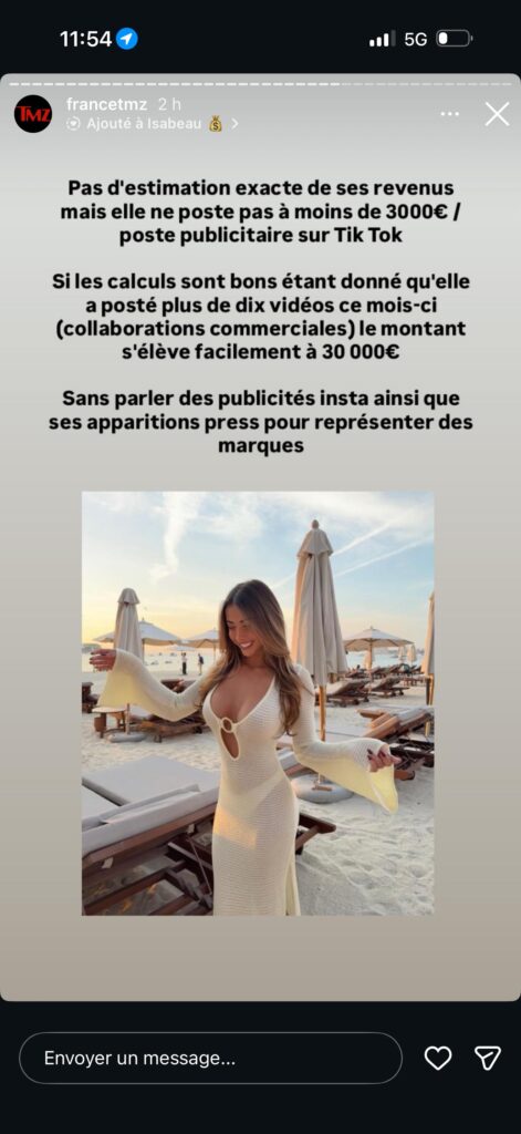 Isabeau De la Tour : on en sait plus sur les revenus de ses nombreuses collaborations