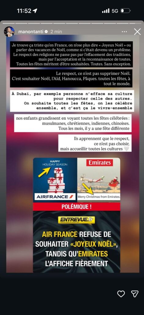 Manon Tanti : Air France refuse de souhaiter "Joyeux Noël," l'influenceuse réagit