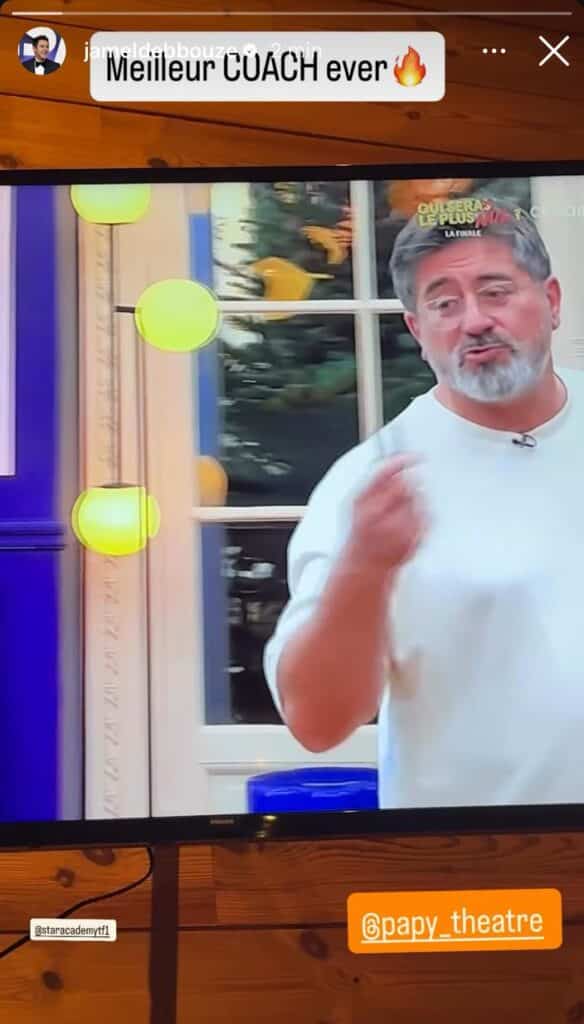 Un grand acteur fait une belle déclaration à Papy, le prof de théâtre de la Star Academy