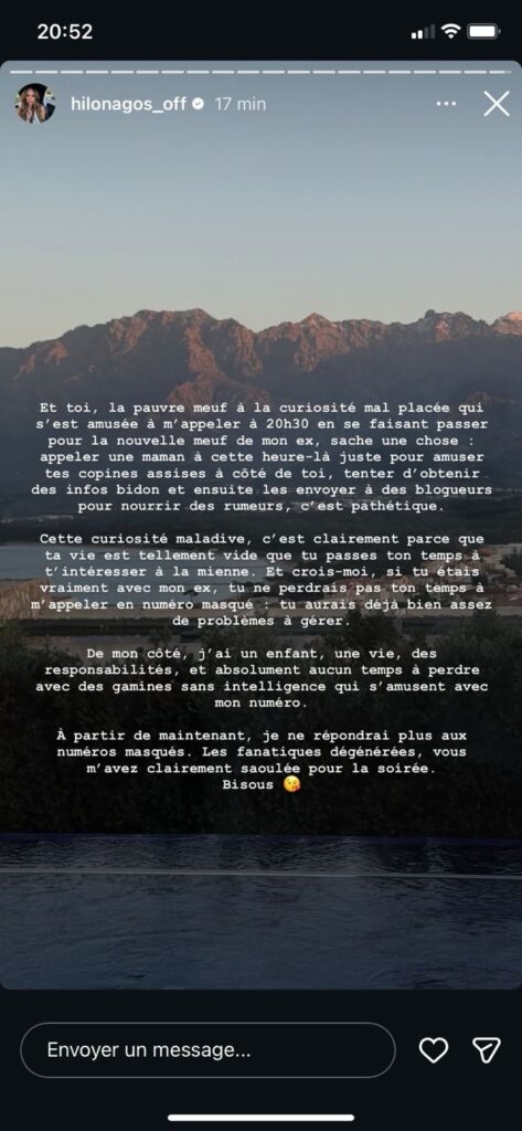 Hilona Gos : contactée par la nouvelle copine de son ex Paul-André, elle pète un plomb 