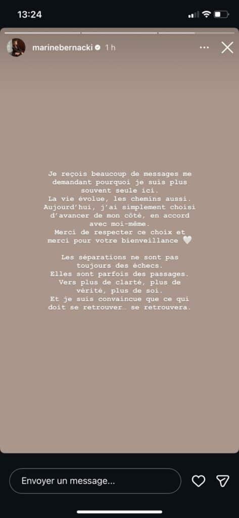 Marine Bernacki (IDLT) : elle officialise sa rupture avec Hugo