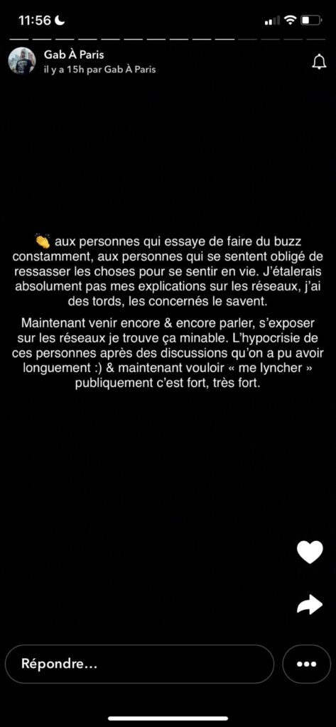 Gabriel Ayuso : il réagit au témoignage de son ex Cynthia 