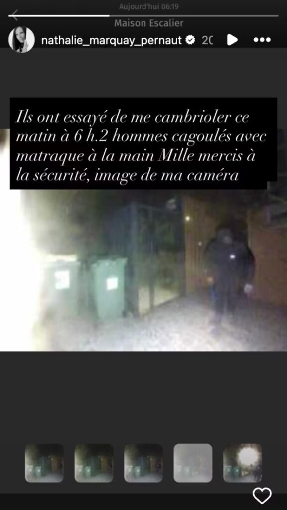 Nathalie Marquay : victime d'une tentative de cambriolage, elle montre les images