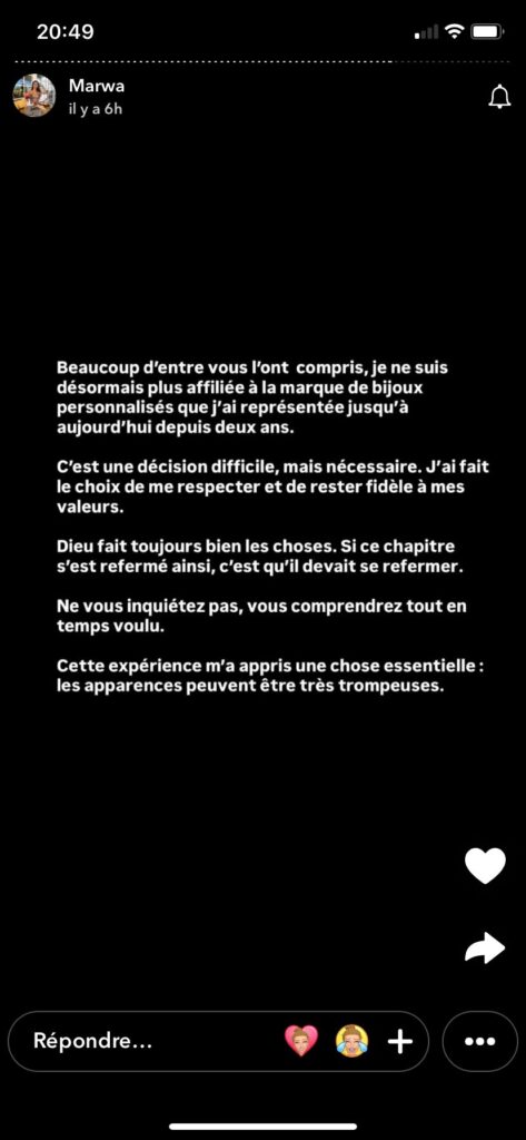 Marwa Merazka : elle quitte officiellement sa marque de bijoux