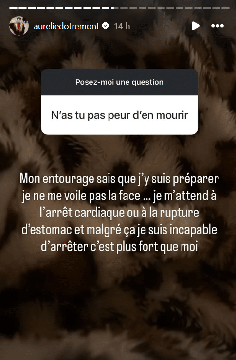 Aurélie Dotremont : elle avoue s’être préparée au pire à cause de sa boulimie