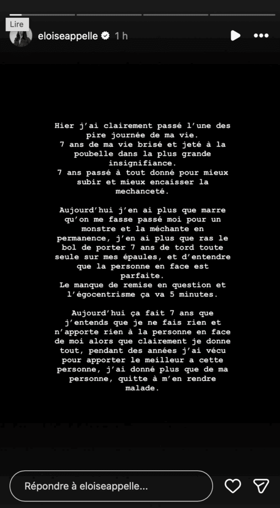 Éloïse Appelle : séparée de Nacca ? Elle semble confirmer le pire