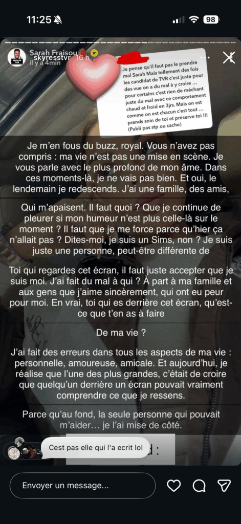 Sarah Fraisou : accusée d’avoir "mis en scène" sa tentative, elle s’explique
