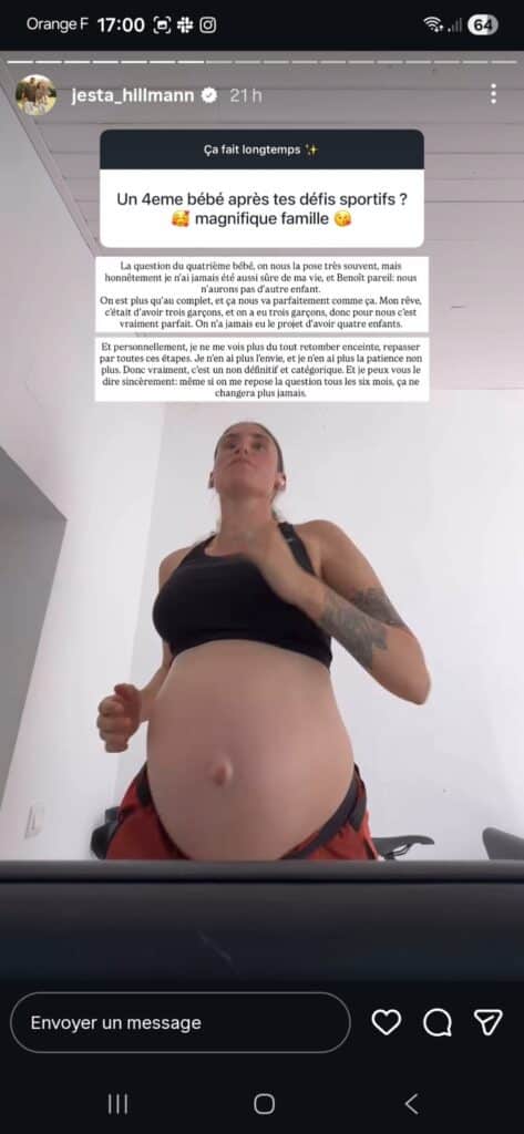 Jesta Hillman : elle annonce ne pas vouloir agrandir sa famille