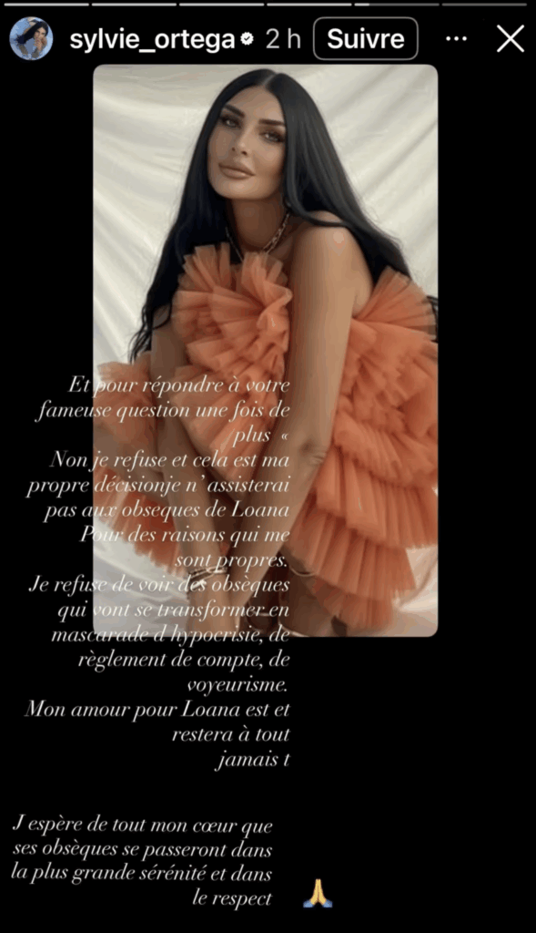 Obsèques de Loana : Sylvie Ortena explique pourquoi elle refuse de se rendre à la cérémonie