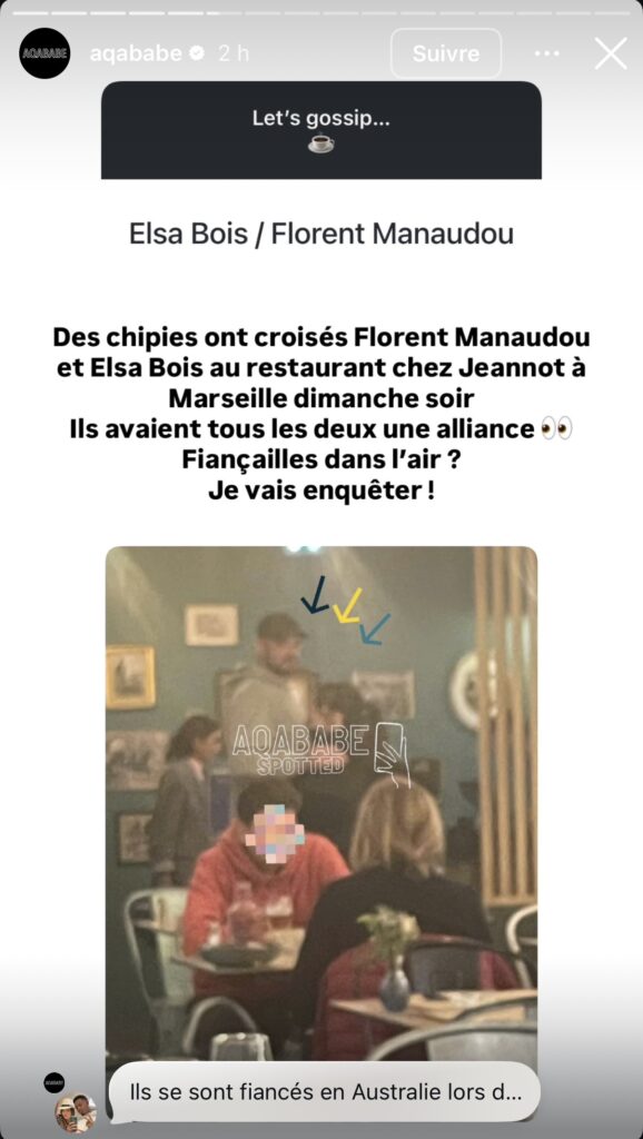 Elsa Bois et Florent Manaudou : les amoureux se seraient fiancés en toute discrétion