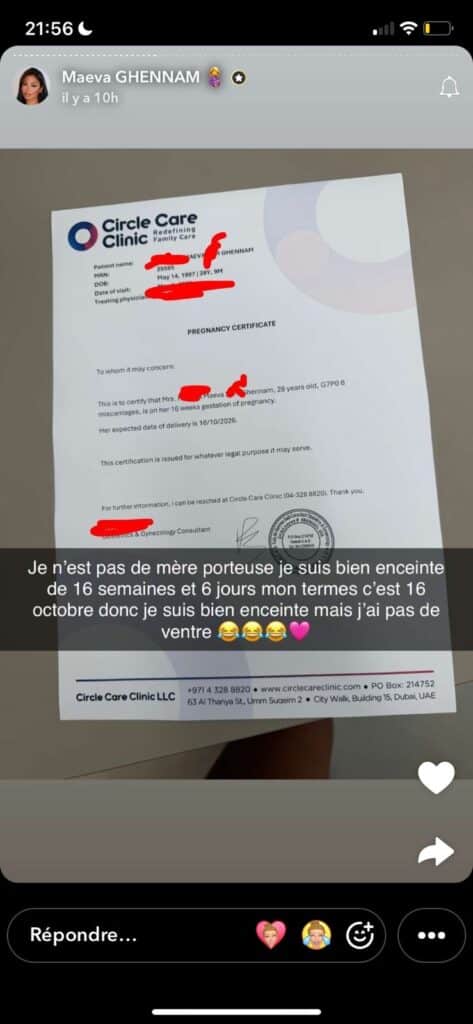 Maeva Ghennam : elle répond aux rumeurs sur sa grossesse