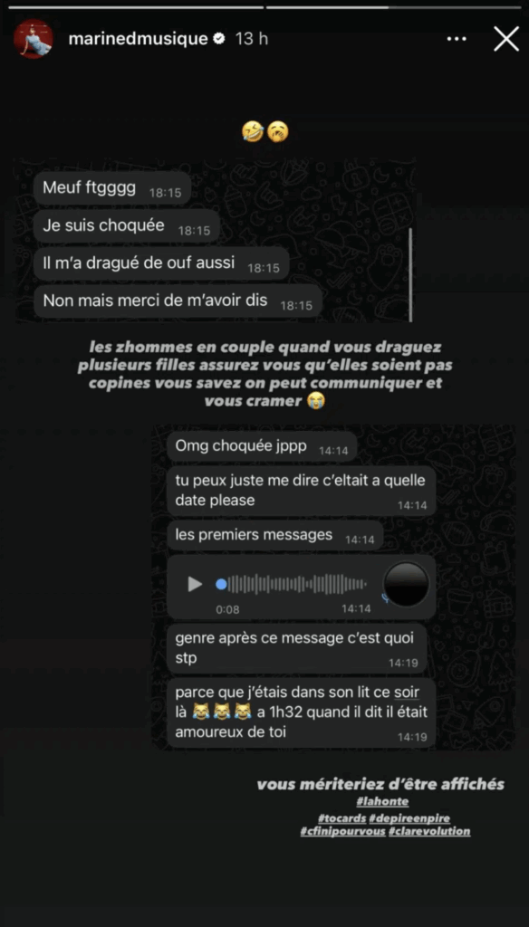Marine (Star Academy) : elle affiche publiquement un homme infidèle